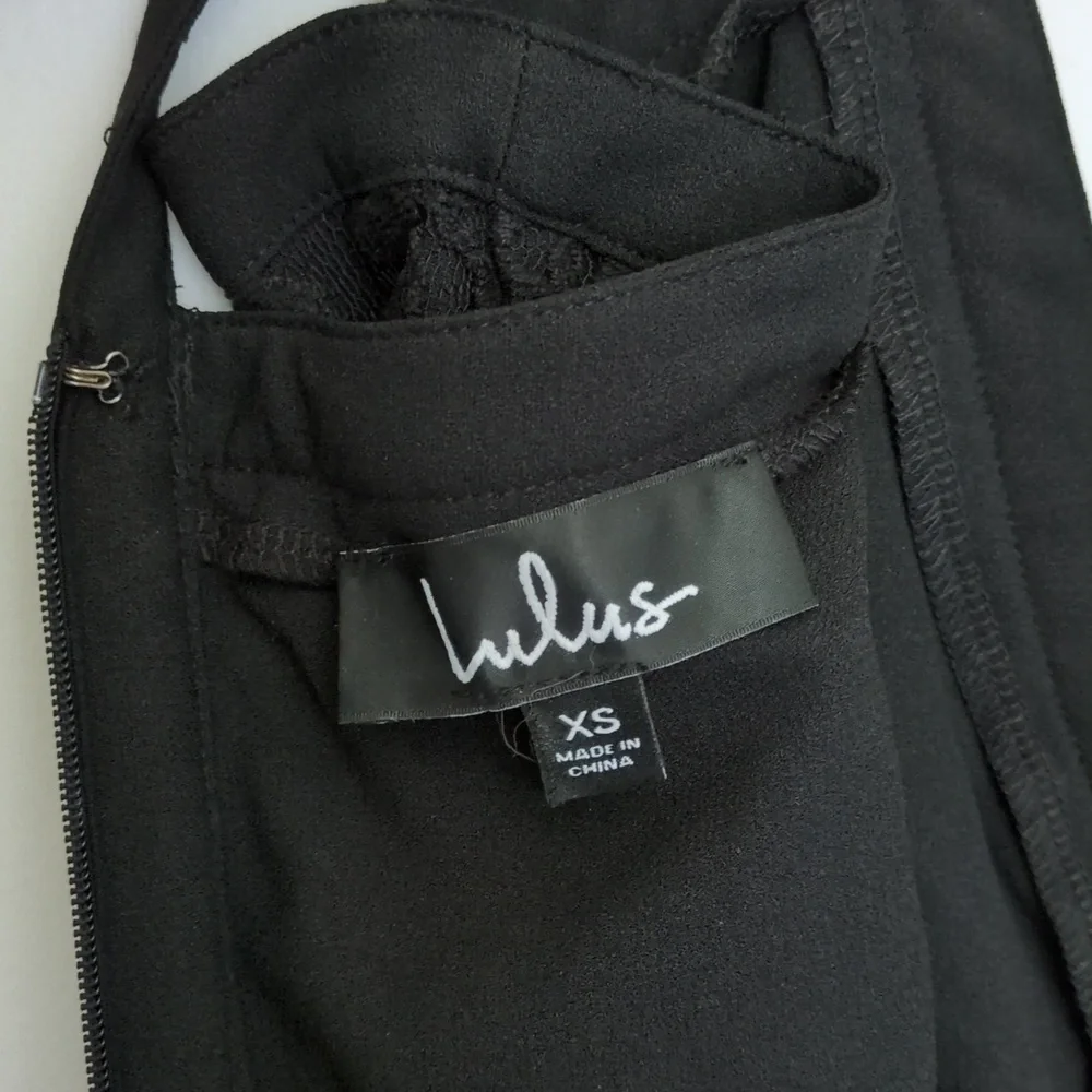 Lulu's Black Cocktail Dress XS - Picture 4 of 4